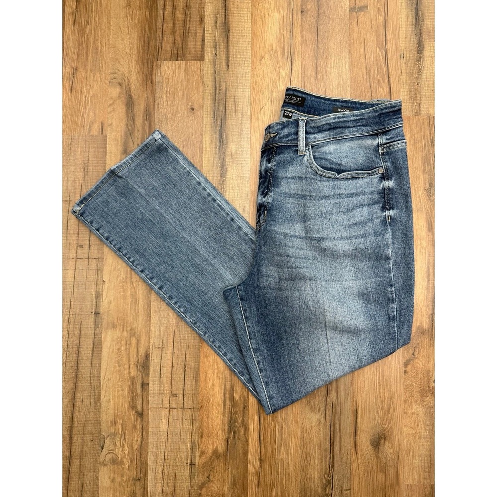 Judy Blue Bootcut Jeans Womens Plus 20W Mid Rise Stretch Blue Denim 32 Inseam - Picture 2 of 10